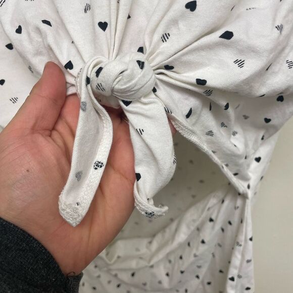 Volcom Women's White Last Drink Cutout Pullover Tie Waist Minidress Size L - Picture 4 of 7